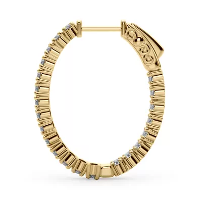 Classic Eternal Lab Diamond Hoop Earrings (2 1/5 ct. tw.)